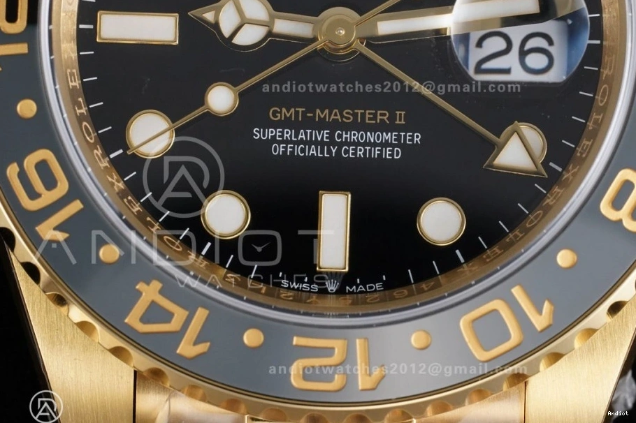 GMT SH3285 Dial V2 Master Edition 126718 New Best ARF YG Jubilee Bracelet Black on GRNR II 1122